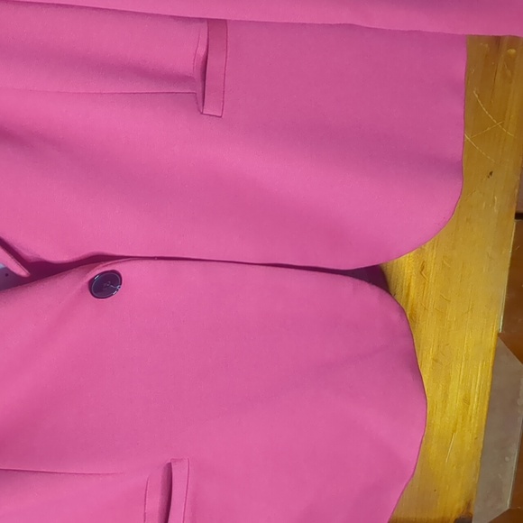 JULES & LEOPOLD* notch collar long sleeve 1 button close crop blazer jacket sz S - Picture 7 of 11